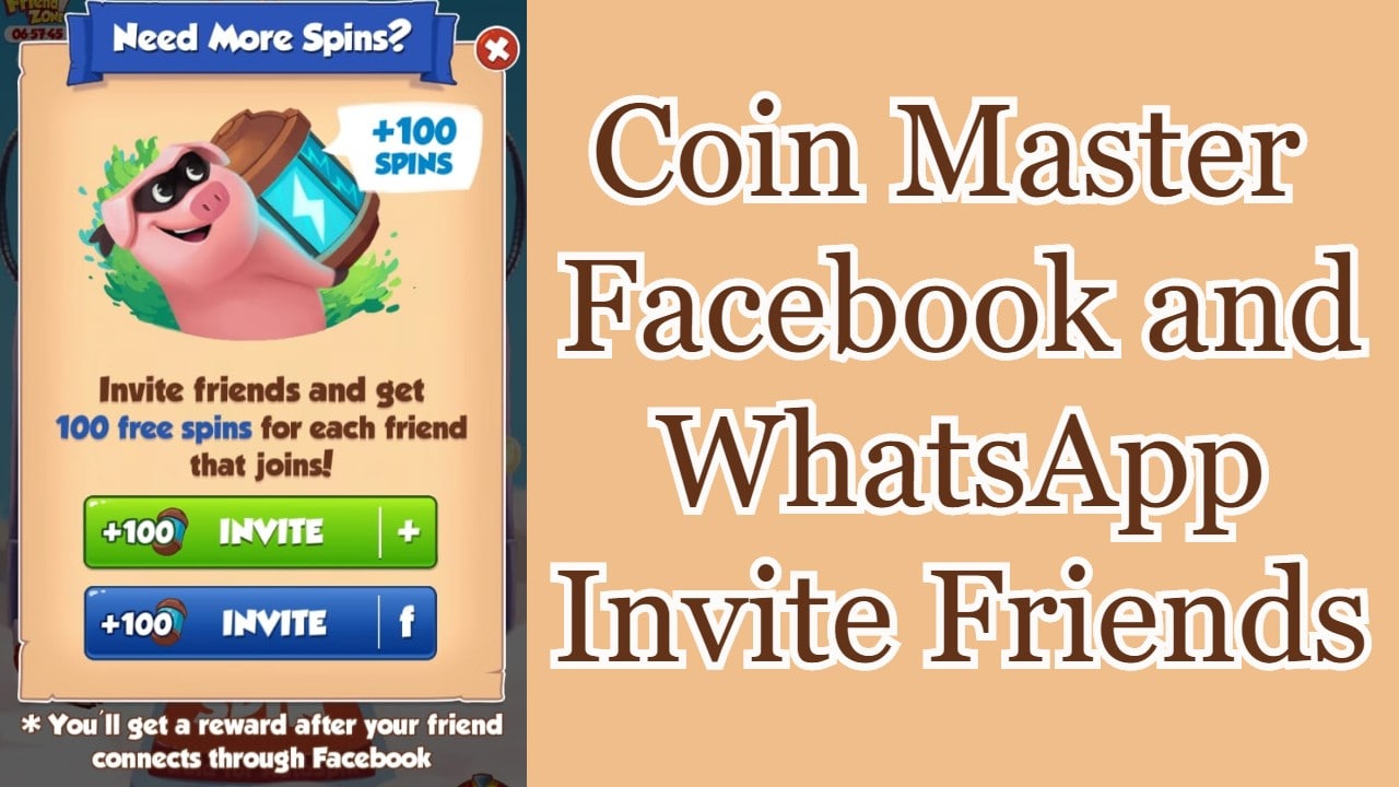 Coin Master Facebook and WhatsApp Invite