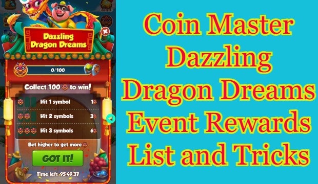 Coin Master Dazzling Dragon Dreams Event Rewards List and Tricks